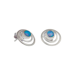 Sterling Silver & Opalite Stud Earrings