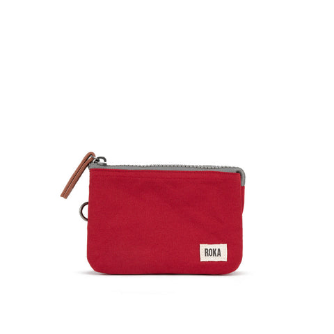 Carnaby Small Sustainable Canvas Purse - Mars Red