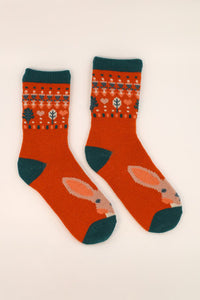 Cute Knitted Socks - Hare