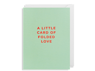 A Little Card of Folded Love Greeting Card
