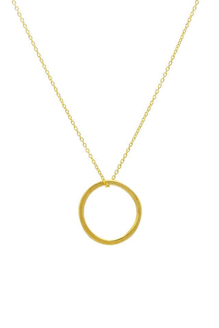 Gold Misshapen Hoop Necklace