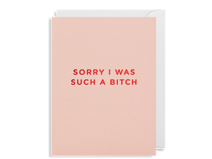 Sorry I Was Such A Bitch Greeting Card