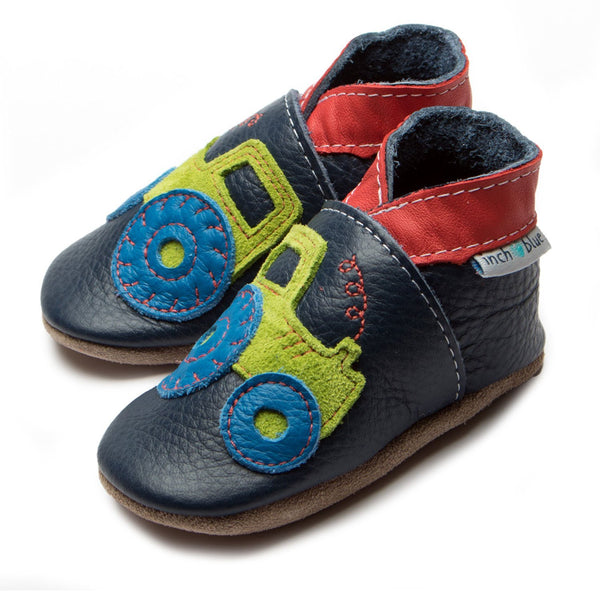 Inch Blue Baby Shoes - Tractor Navy