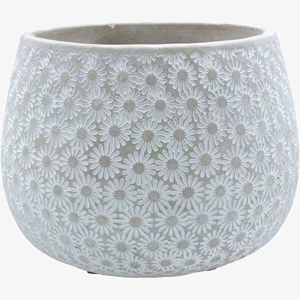 Daisy Stone Effect Plant Pot Cover - Large
