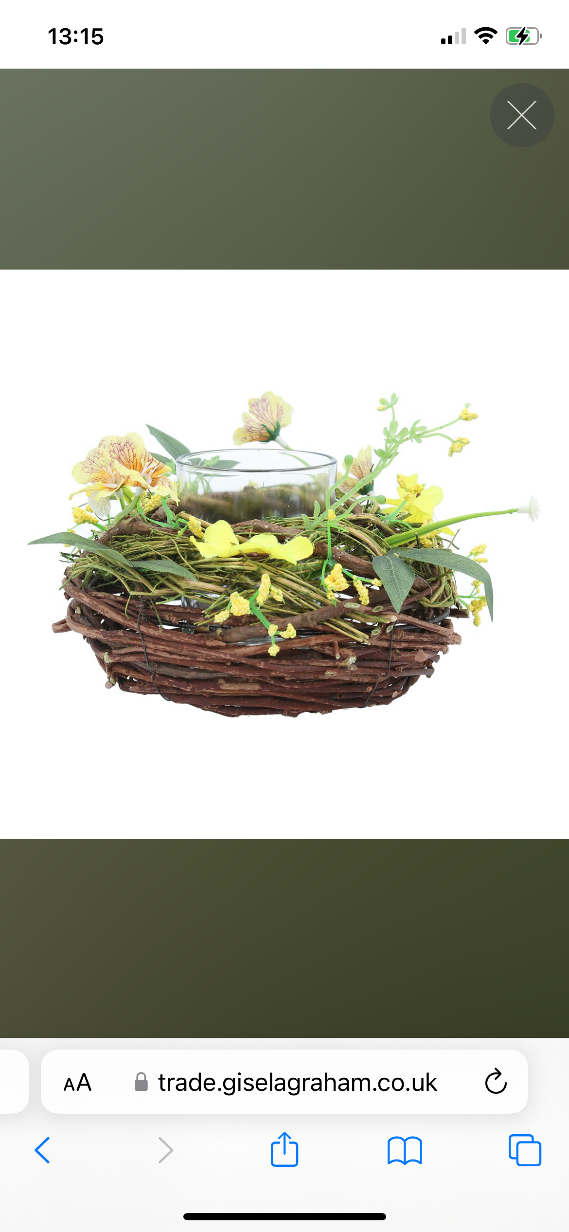 Spring Flower & Twig Tealight Holder