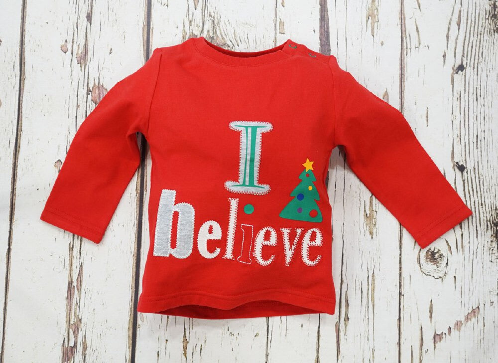 cadeauxwells - ‘I believe’ Christmas Top - 0-6 months - Arora - 