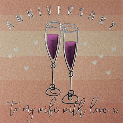 Wife Anniversary - champagne flutes