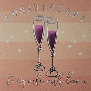 Wife Anniversary - champagne flutes