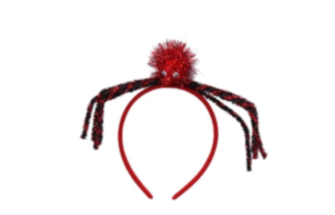 Red Tinsel Spider Hairband