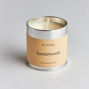 cadeauxwells - Sandalwood Tin Candle - St Eval Candles - Candles