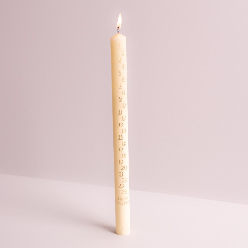 cadeauxwells - Ivory Advent Candle 7/8” x 12” - St Eval Candles - Candles